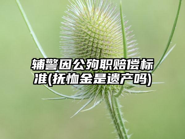 辅警因公殉职赔偿标准(抚恤金是遗产吗)