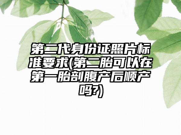 第二代身份证照片标准要求(第二胎可以在第一胎剖腹产后顺产吗?)