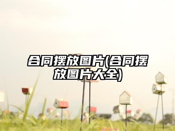 合同摆放图片(合同摆放图片大全)