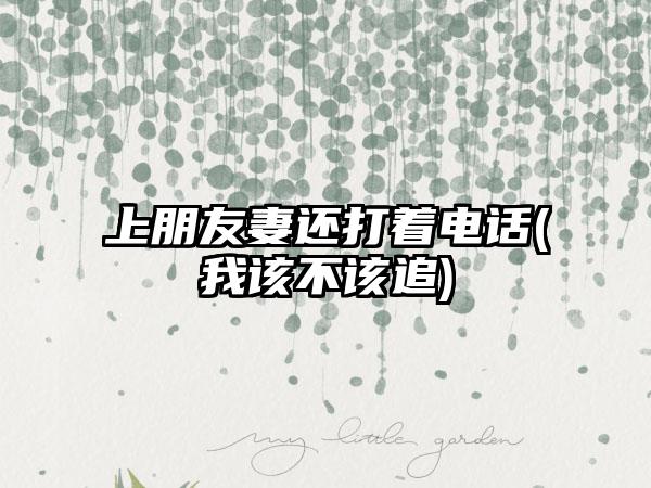 上朋友妻还打着电话(我该不该追)