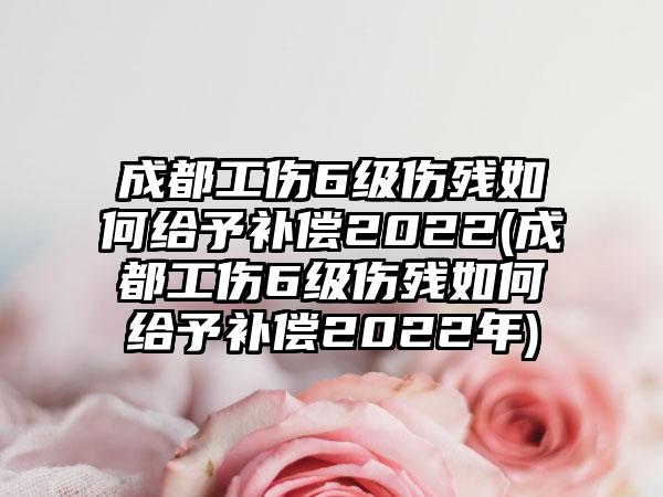成都工伤6级伤残如何给予补偿2022(成都工伤6级伤残如何给予补偿2022年)