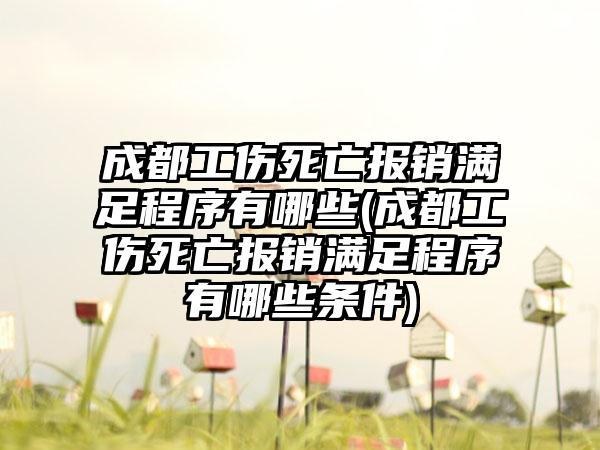 成都工伤死亡报销满足程序有哪些(成都工伤死亡报销满足程序有哪些条件)