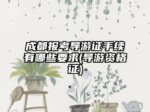 成都报考导游证手续有哪些要求(导游资格证)