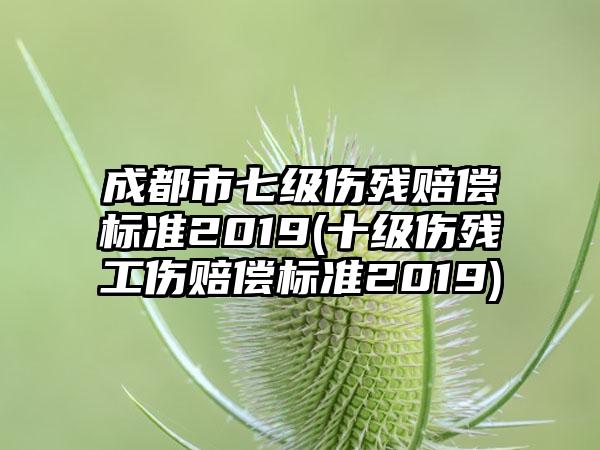 成都市七级伤残赔偿标准2019(十级伤残工伤赔偿标准2019)