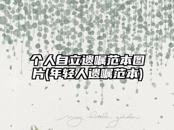 个人自立遗嘱范本图片(年轻人遗嘱范本)