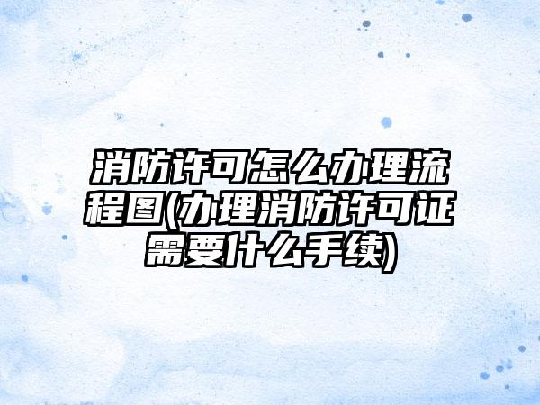 消防许可怎么办理流程图(办理消防许可证需要什么手续)