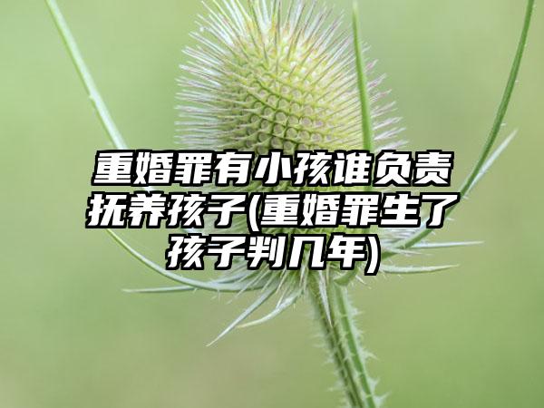 重婚罪有小孩谁负责抚养孩子(重婚罪生了孩子判几年)