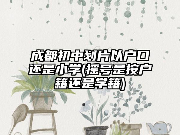 成都初中划片以户口还是小学(摇号是按户籍还是学籍)