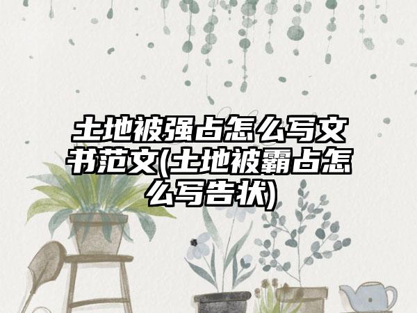 土地被强占怎么写文书范文(土地被霸占怎么写告状)