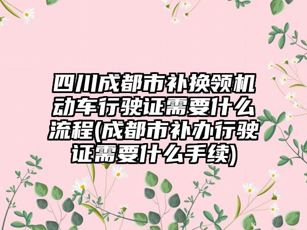 四川成都市补换领机动车行驶证需要什么流程(成都市补办行驶证需要什么手续)
