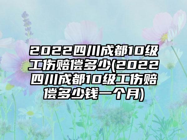 2022四川成都10级工伤赔偿多少(2022四川成都10级工伤赔偿多少钱一个月)